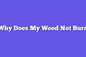 Why Does My Wood Not Burn  